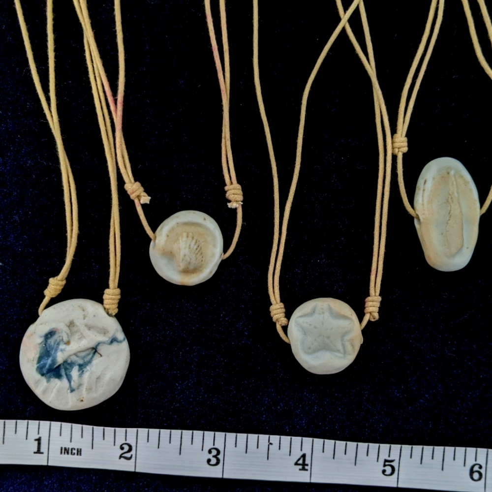 Handmade clay bead necklaces